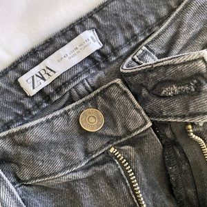 High Waisted Faded Black Split-Hem Flare Jeans